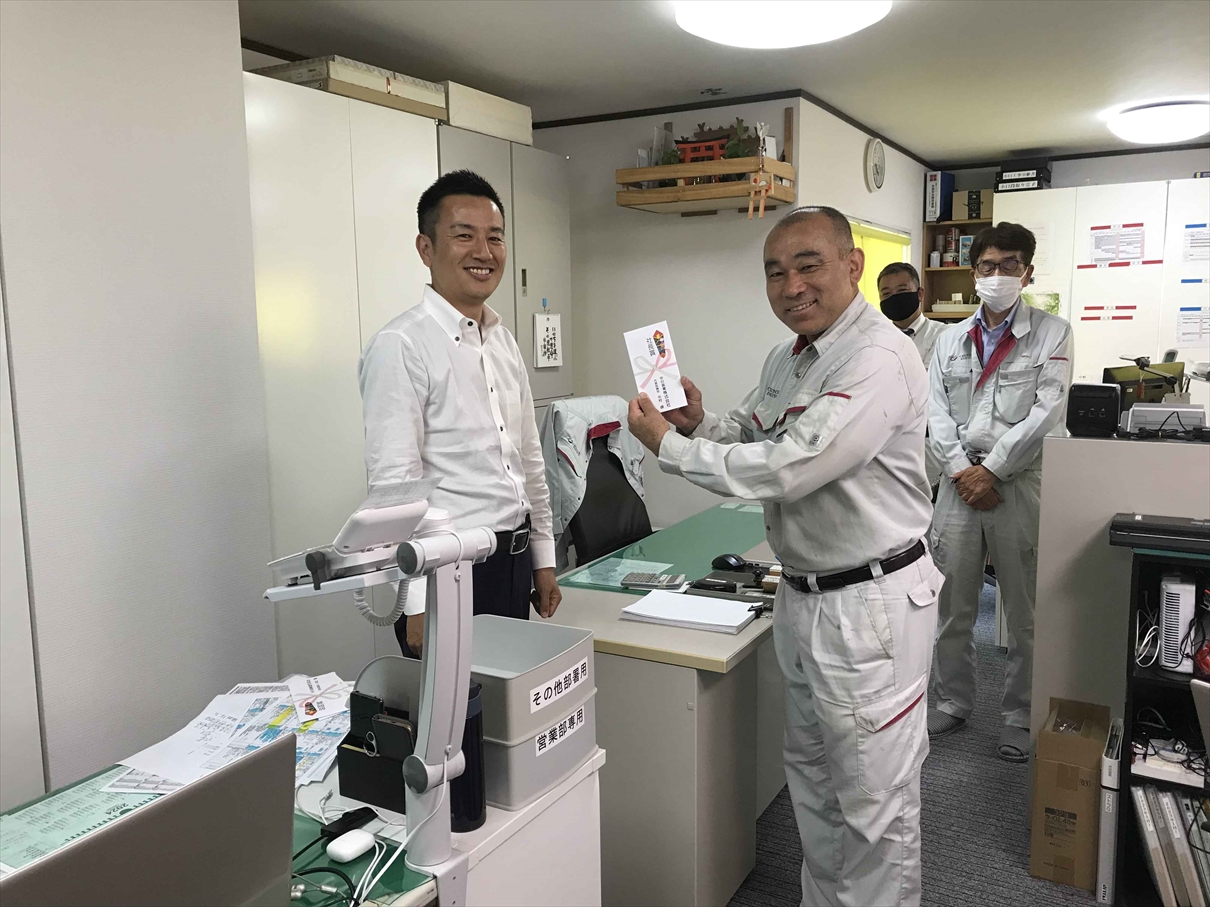 社長賞授与がありました